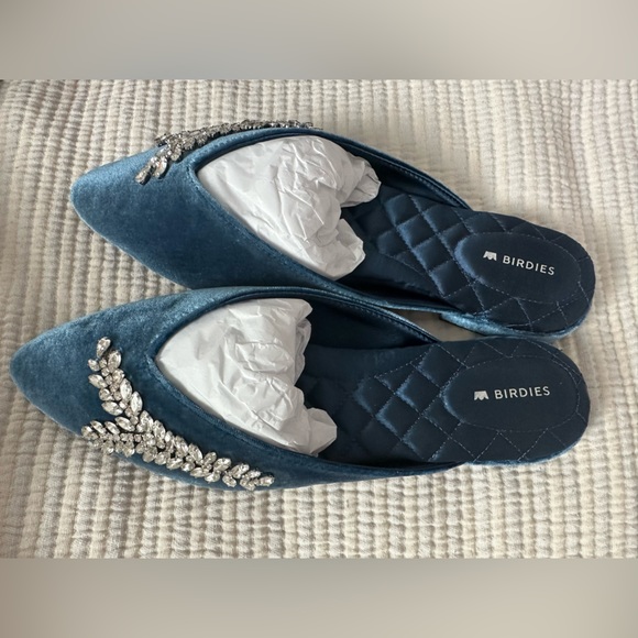 Birdies Shoes - Birdies size 9 Jeweled Ocean slides - Worn once!
